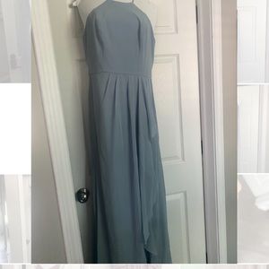 Davids Bridal size 10 Dusty Blue style F20014